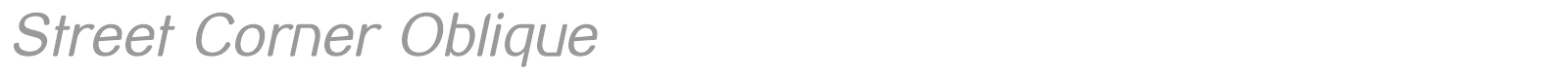 Street Corner font preview